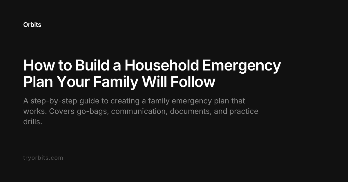 How to Build a Household Emergency Plan Your Family Will Follow ...